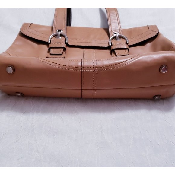 Coach Tan Leather Satchel - Picture 3 of 11